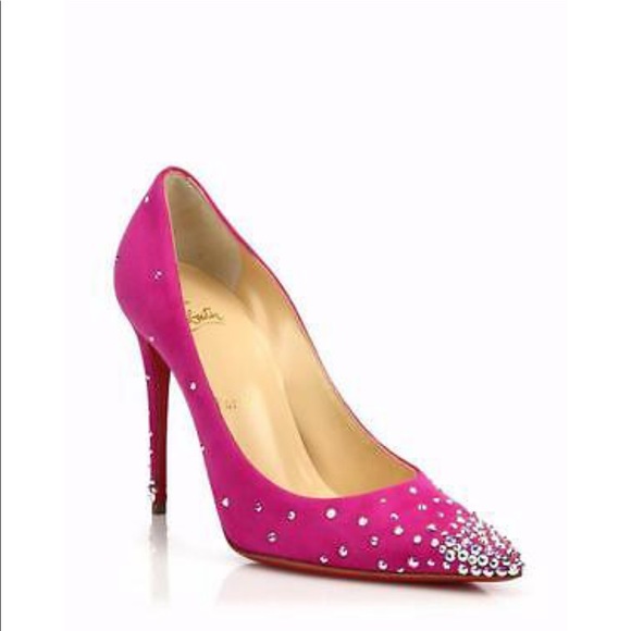 Christian Louboutin Shoes - Christian Louboutin Rose Degrastrass Suede Pumps
